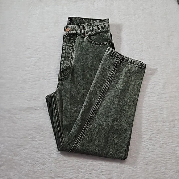 Urban Outfitters BDG Slim Straight Acid Green Jeans 30 Button Fly - Picture 7 of 11